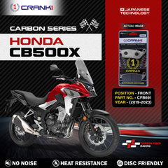 CRANK1 Carbon Front Brake Pads CFB691 for Honda CB500X 2019-2023 Adventure Motorcycle Brake Upgrade