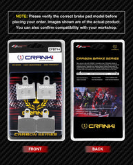 CRANK1 Carbon Front Brake Pads CFB714 for Kawasaki Ninja ZX-14R 2021 Performance Motorcycle Brake Pads