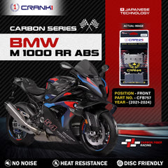CRANK1 Carbon Front Brake Pads CFB757 for BMW M 1000 RR ABS 2021-2024 High Performance Motorcycle Brake Pads