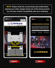 CRANK1 Carbon Front Brake Pads CFB973 for Suzuki GSX-R1000 2009 2010 2011 Motorcycle Brake Pads 2 Sets