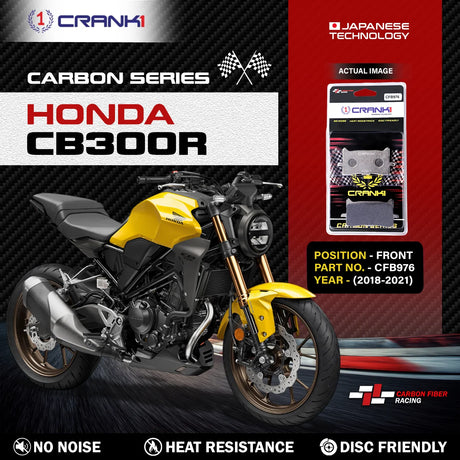 CRANK1 Carbon Front Brake Pads CFB976 for Honda CB300R 2018-2021 High Performance Motorcycle Brake Pads