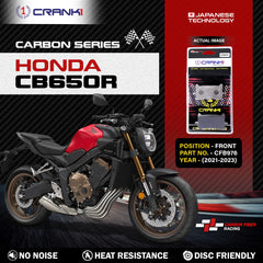 CRANK1 Carbon Front Brake Pads CFB976 for Honda CB650R 2021-2023 High Performance Carbon Motorcycle Brake Pads