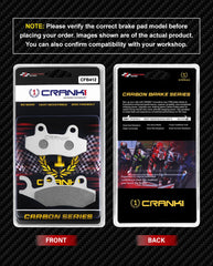 CRANK1 Carbon Rear Brake Pads CFB412 for Triumph Speed Triple 2017 Onwards Performance Motorcycle Brake Pads