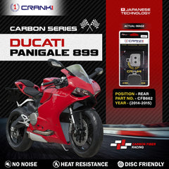 CRANK1 Carbon Rear Brake Pads CFB662 for Ducati Panigale 899 (2014–2015)