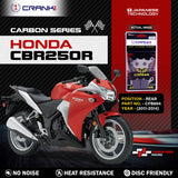 CRANK1 Carbon Rear Brake Pads CFB694 for Honda CBR250R 2011-2014 High Performance Motorcycle Brake Pads