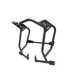 MotoCare dual slider crash guard on Honda CB200X