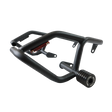 MotoCare crash guard with dual sliders for Jawa 42 front view