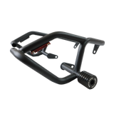 MotoCare crash guard with dual sliders for Jawa 42 front view
