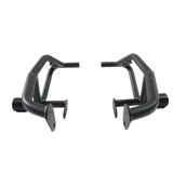 MotoCare crash guard with dual sliders for Jawa 42 front view
