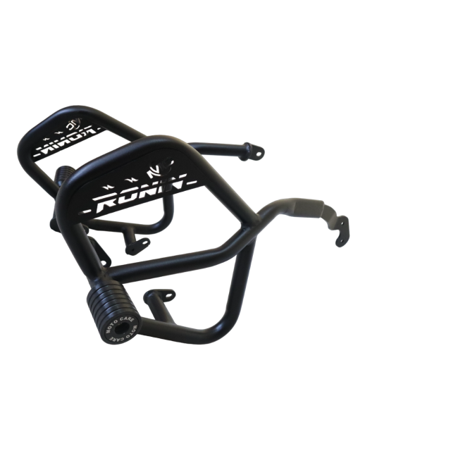 MotoCare crash guard with dual sliders for TVS Ronin