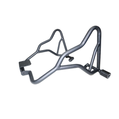 Motocare crash guard with dual sliders on Benelli TRK 251