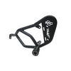 MotoCare KTM Duke 200 BS6 crash guard with dual sliders installed for engine protection and frame safety with logo branding