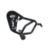 MotoCare KTM Duke 200 BS6 crash guard with dual sliders installed for engine protection and frame safety with logo branding