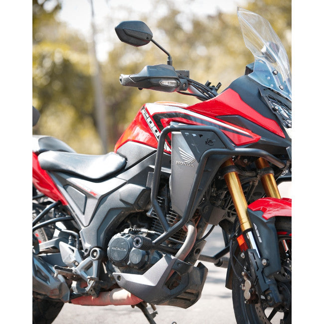 MotoCare crash guard with dual sliders for Honda CB200X

