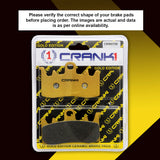 CRANK1 CRM0709 Ceramic Front Brake Pads for Ducati Panigale 959 HH Rated Motorcycle Brake Pads
