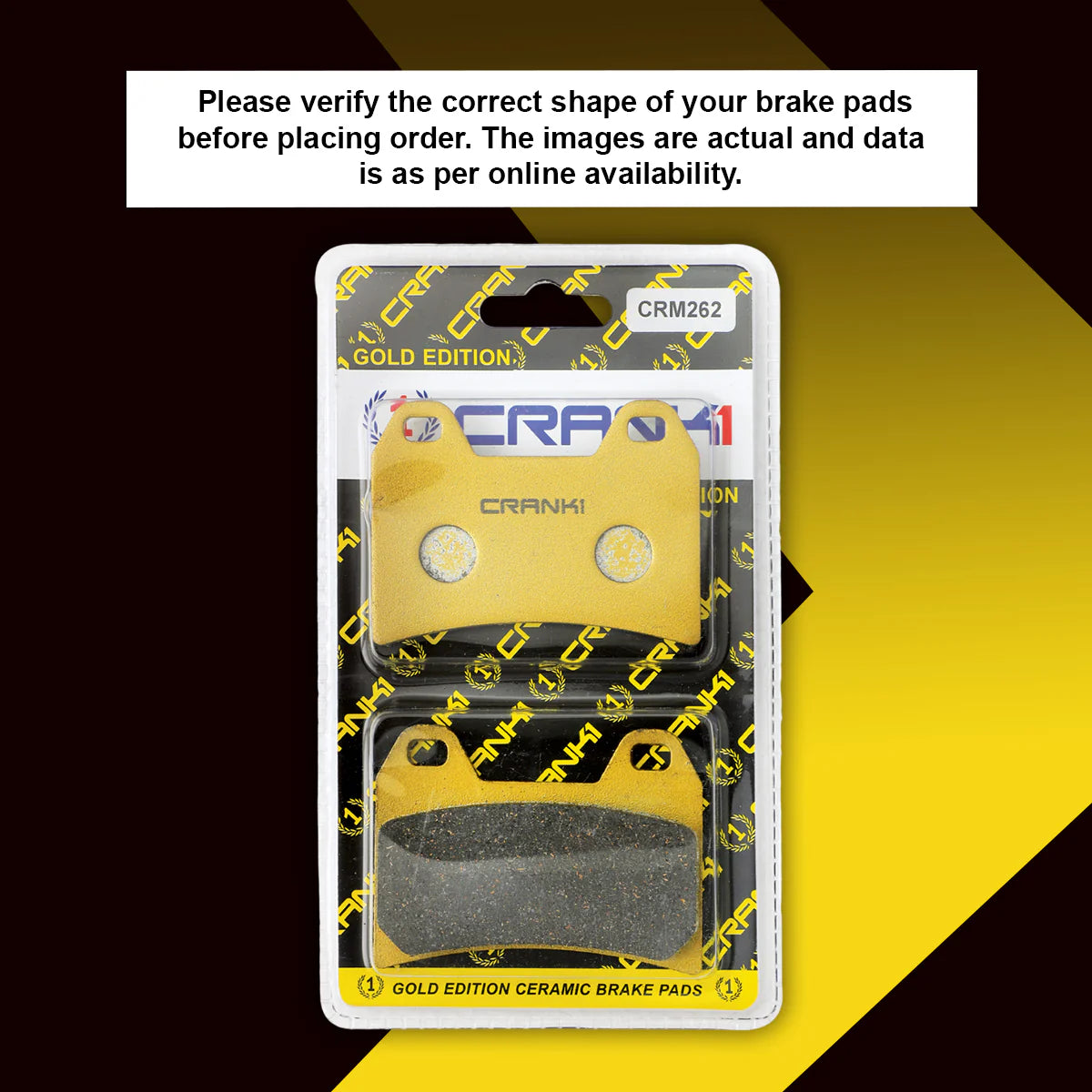 CRANK1 CRM262 ceramic front brake pads for KTM 790 Adventure motorcycle