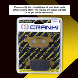 CRANK1 CRM371 ceramic rear brake pads for Benelli TRK 502 X 2021 motorcycle