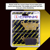 CRANK1 Ceramic Rear Brake Pads CRM4174 for Bajaj Pulsar 220F 2023–2025 HH Rated Motorcycle Brake Pads 1 Set