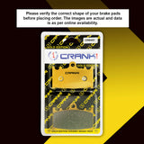 CRANK1 Ceramic Front Brake Pads CRM443 for Kawasaki Versys 1000 HH Rated Motorcycle Brake Pads 2 Sets