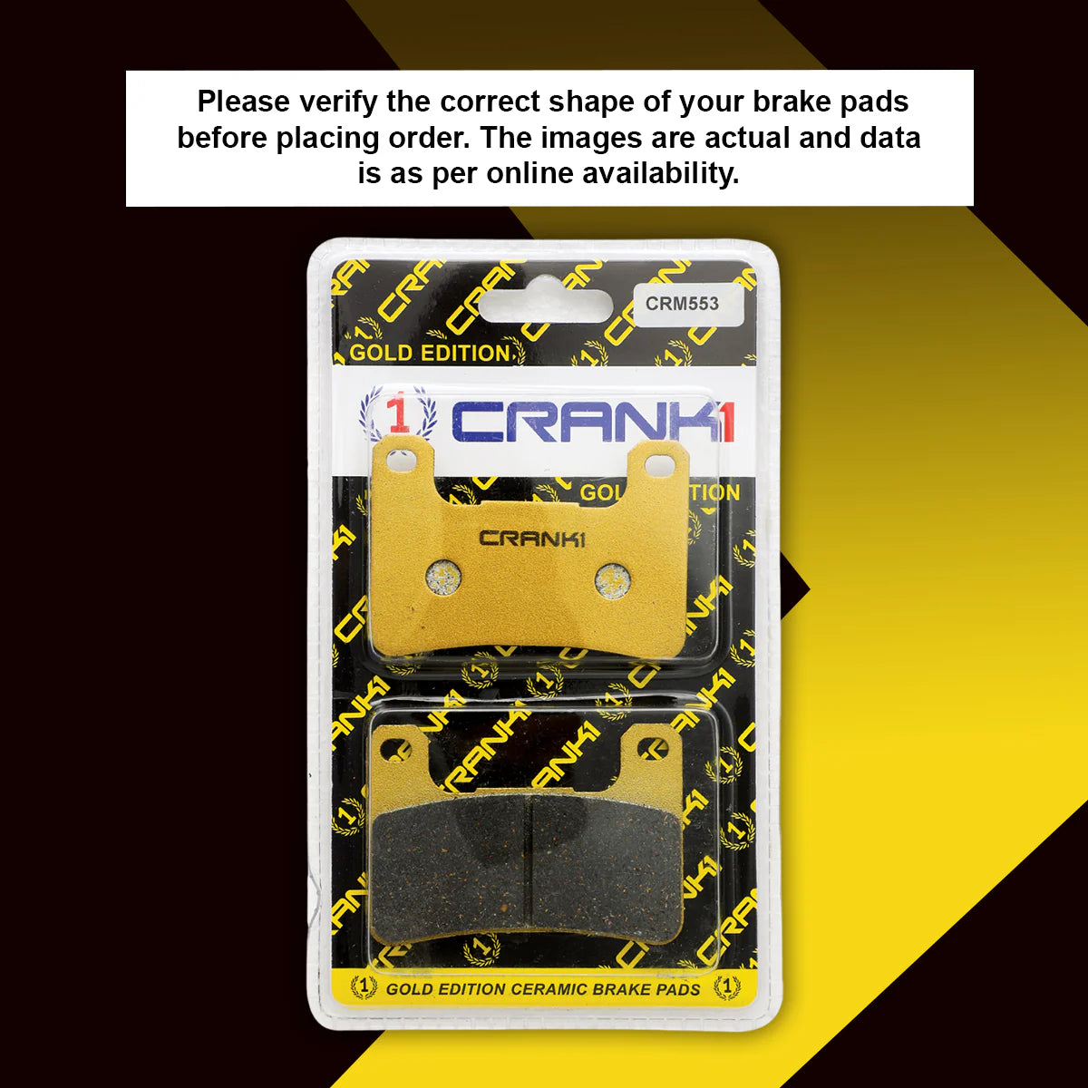 CRANK1 CRM553 ceramic front brake pads for Kawasaki Ninja 1000SX 2020 onwards