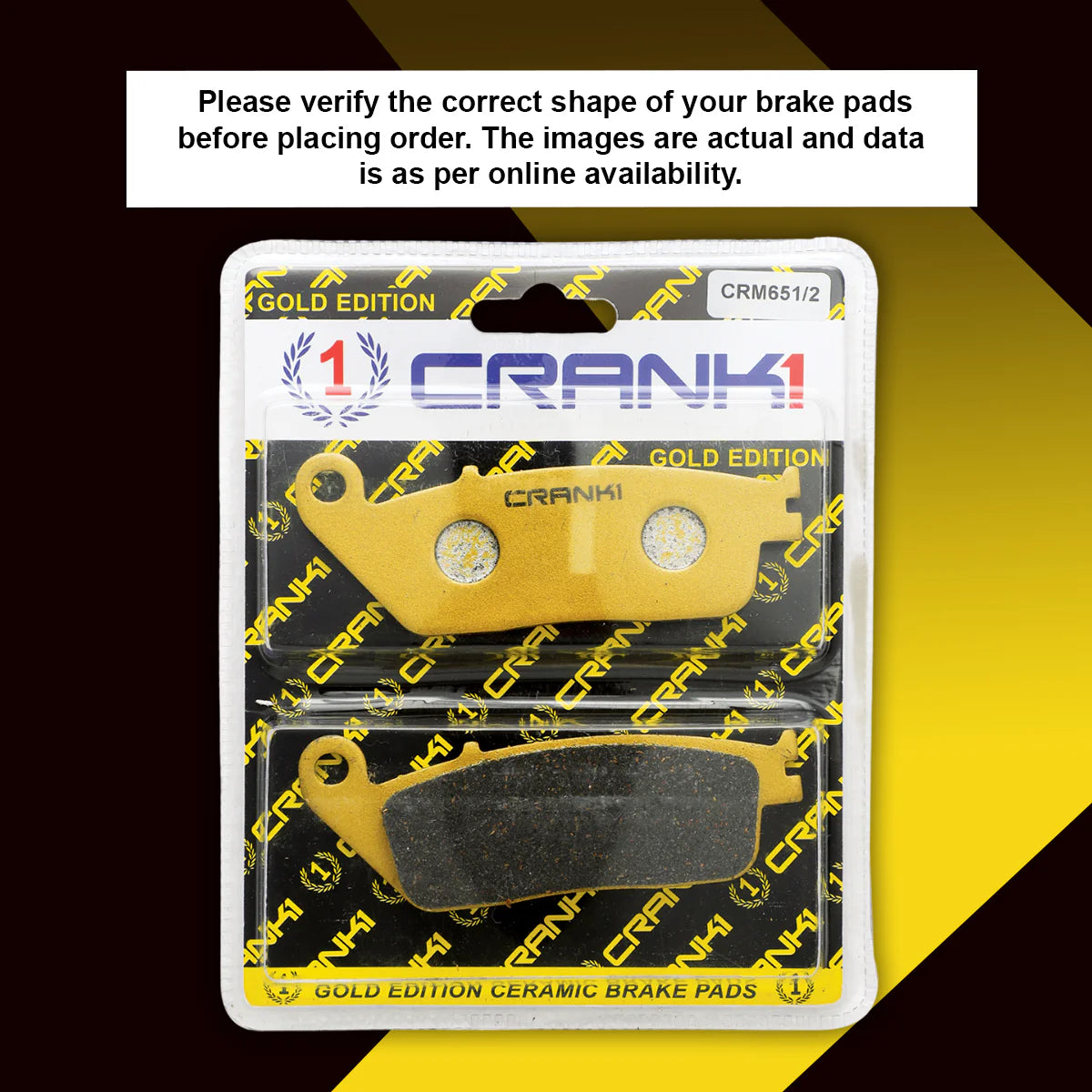 CRANK1 CRM651/2 ceramic front brake pads for Triumph Street Twin