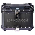 LGP 45L motorcycle top box with carbon finish and backrest

