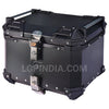 LGP 45L motorcycle top box with carbon finish and backrest

