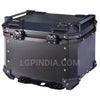 LGP 45L motorcycle top box with carbon finish and backrest

