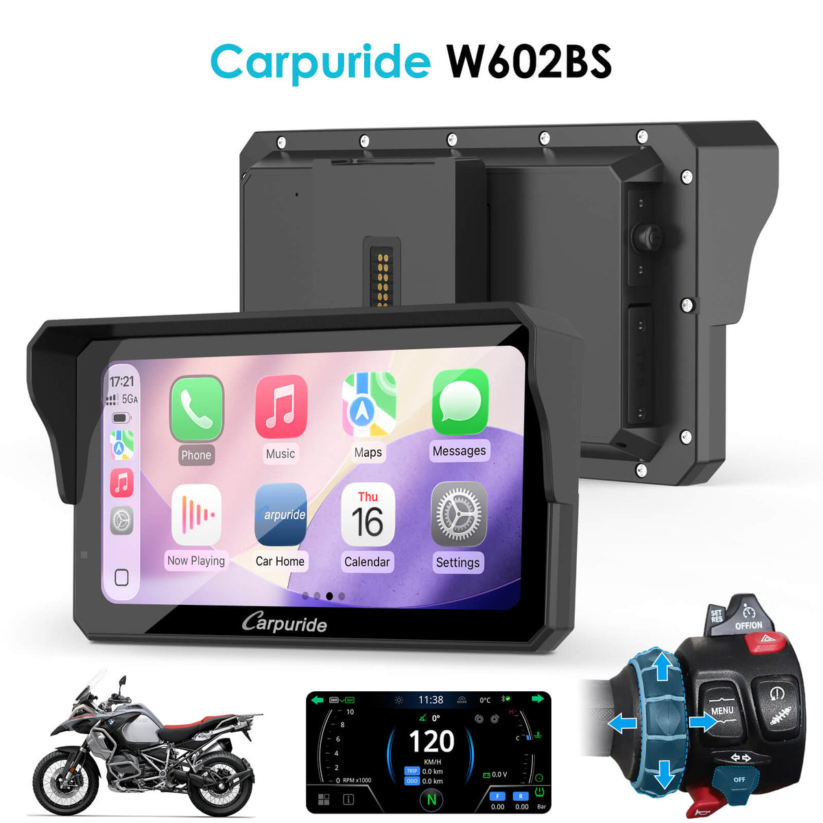 LBC Moto Carpuride W602BS BMW motorcycle display
