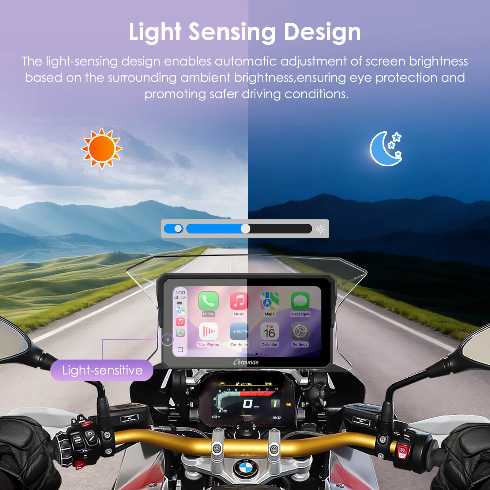 LBC Moto Carpuride W602BS BMW motorcycle display
