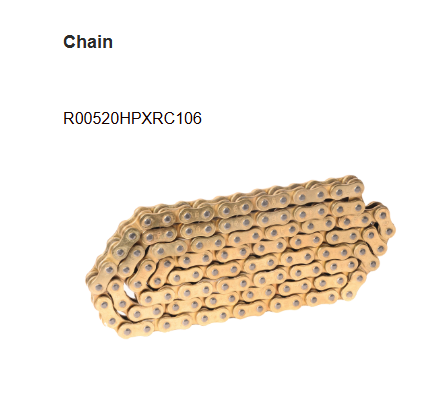 Brass plated chain sprocket kit for Ninja 250R HPXRC 236