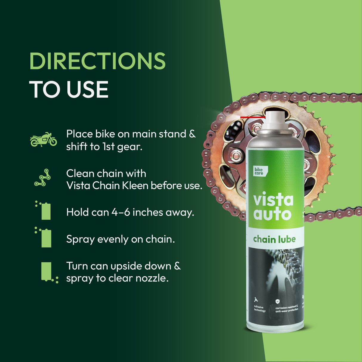Vista Auto Care Chain Lube 500 ml bike chain lubricant
