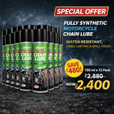 66BHP Fully Synthetic Motorcycle Chain Lube 150ml Spray