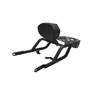 Cnc Carrier With Plate And Backrest (Black) For Himalayan -Motocare