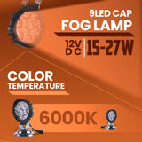 LGP 9 LED focused spot beam motorcycle light
