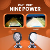 LGP 9 LED focused spot beam motorcycle light
