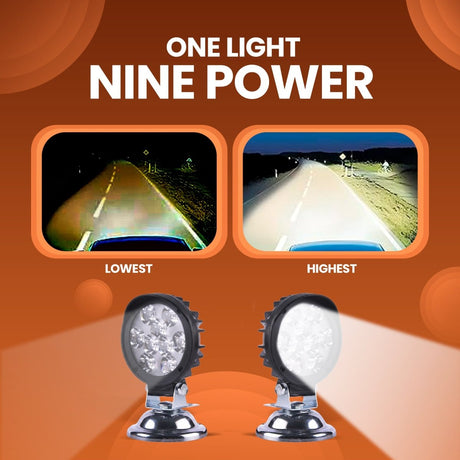 LGP 9 LED focused spot beam motorcycle light
