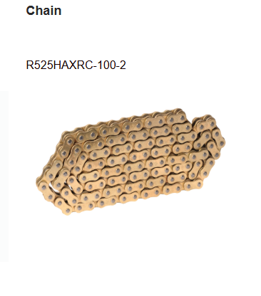 Brass Chain and Sprocket Kit 15T 38T 100 Links for Royal Enfield Continental GT 650 Interceptor 650 HAXRC 323NF