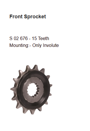 Brass Chain and Sprocket Kit 15T 38T 100 Links for Royal Enfield Continental GT 650 Interceptor 650 HAXRC 323NF