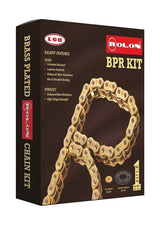 Brass Chain and Sprocket Kit 15T 38T 100 Links for Royal Enfield Continental GT 650 Interceptor 650 HAXRC 323NF
