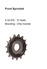 Brass Chain and Sprocket Kit 15T 38T 100 Links for Royal Enfield Continental GT 650 Interceptor 650 HAXRC 323NF