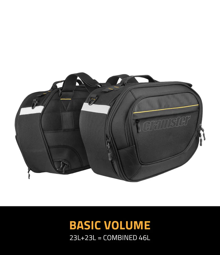 CRAMSTER Colt 52L expandable motorcycle saddlebags