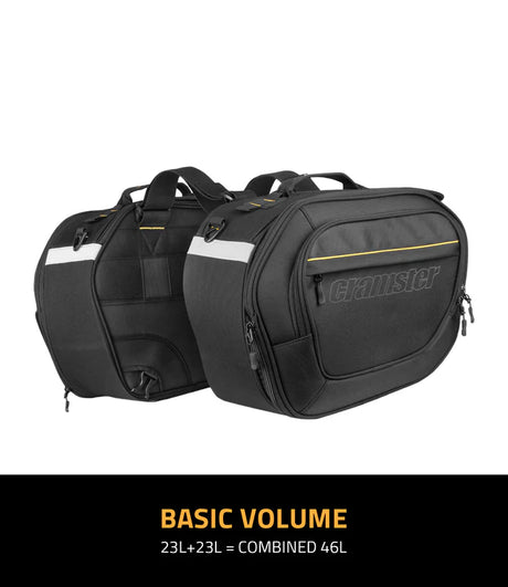 CRAMSTER Colt 52L expandable motorcycle saddlebags