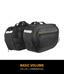 CRAMSTER Colt 52L expandable motorcycle saddlebags