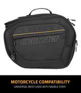 CRAMSTER Colt 52L expandable motorcycle saddlebags