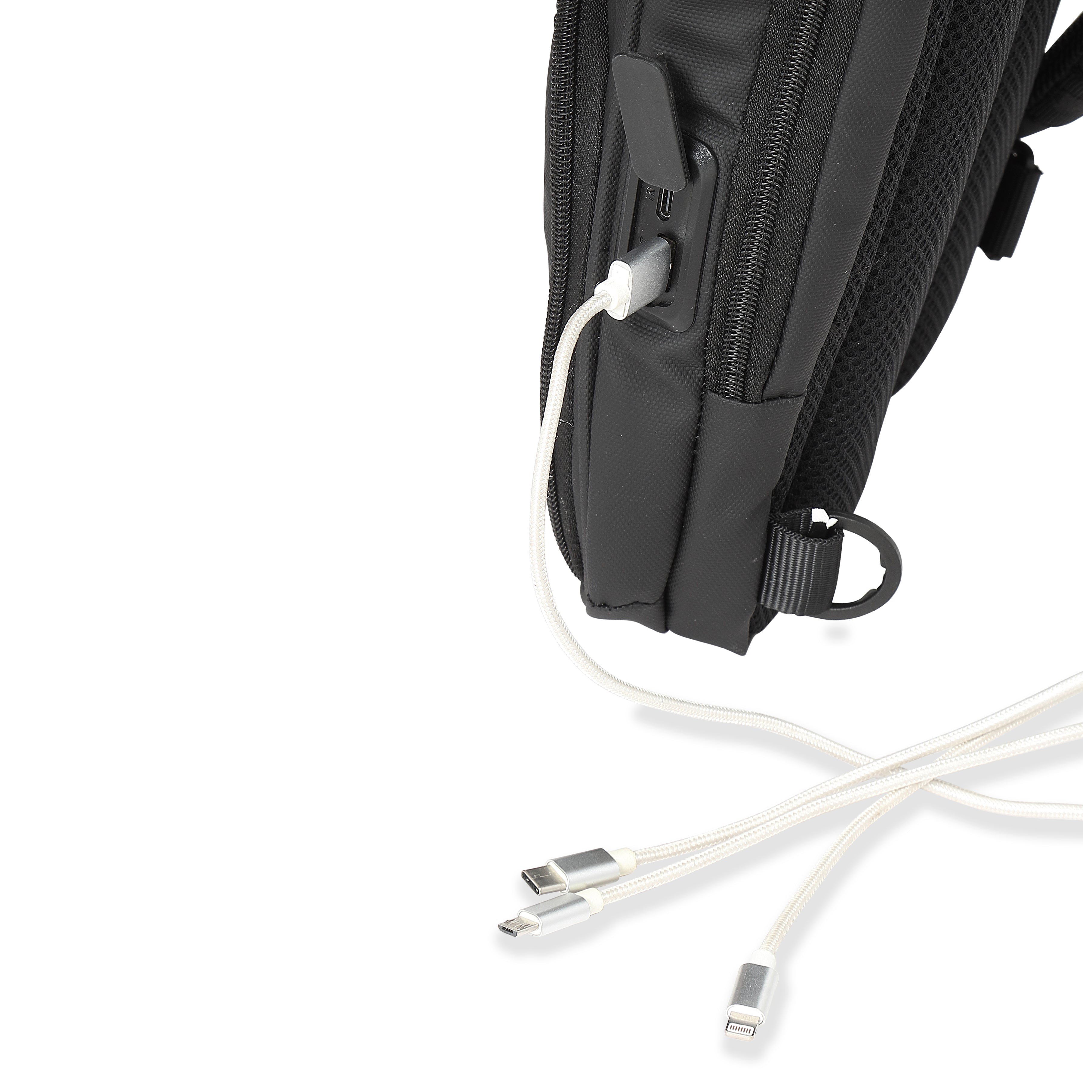 Guardian Gears SideKick Unisex Crossbody Sling Bag with USB Charging Port