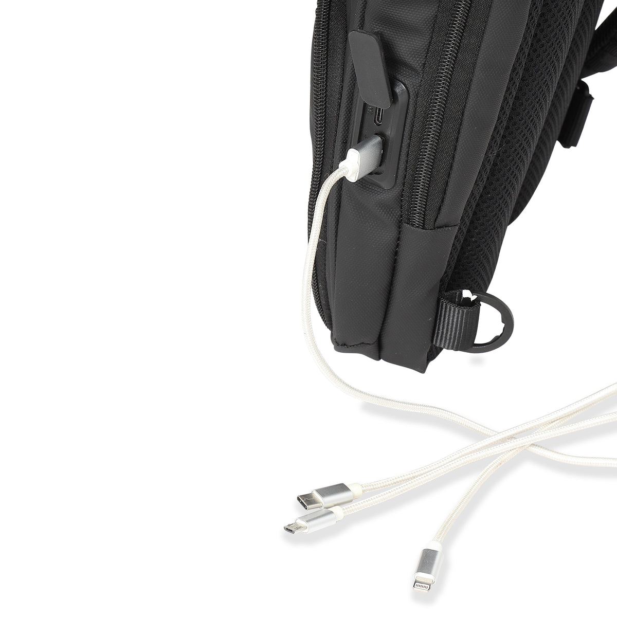 Guardian Gears SideKick Unisex Crossbody Sling Bag with USB Charging Port