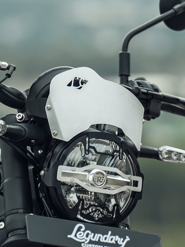 LEGUNDARY Custom Cosmic headlight grill for Royal Enfield Guerrilla 450 black and silver