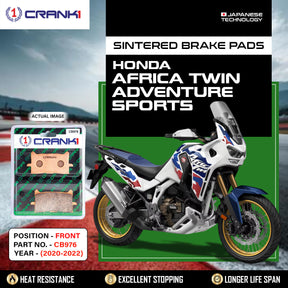 CRANK1 CB976 Sintered Front Brake Pads for Honda Africa Twin Adventure Sports (2020-2022) LEGUNDARY Custom
