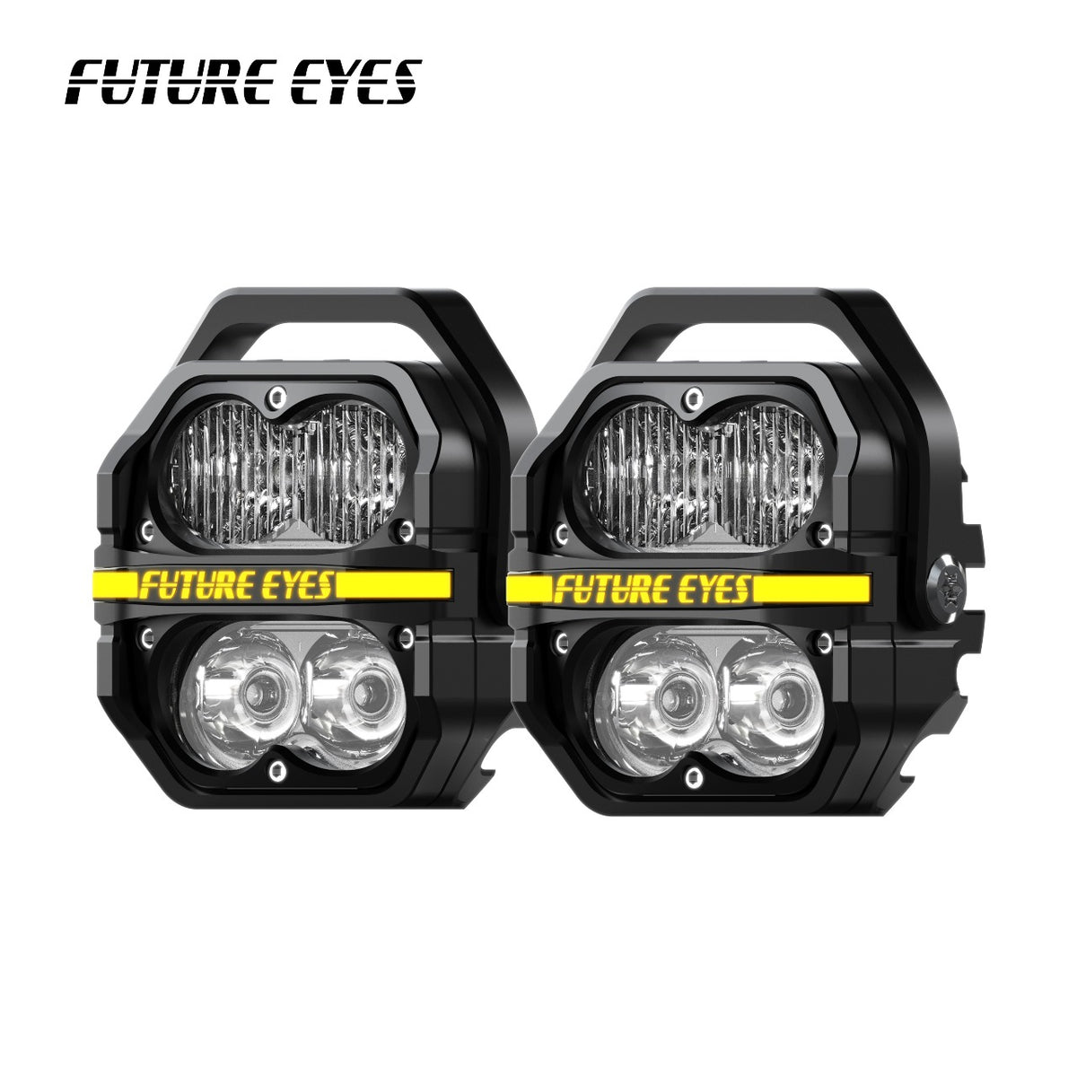 Moto Vanguard Future Eyes Z4 120W LED Auxiliary Lights with Flood Spot Beam and High Beam Sync